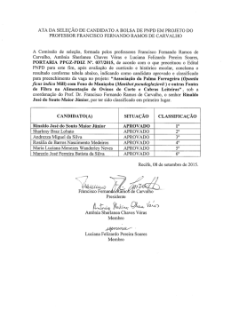 ATA DA SELEÇÃO DE CANDIDATO A BOLSA DE PNPD EM
