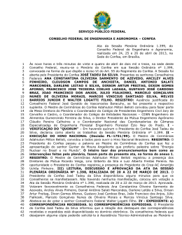 Ata da Sess&atilde;o Plen&aacute;ria Ordin&aacute;ria n&ordm; 1.399, realizada de 24