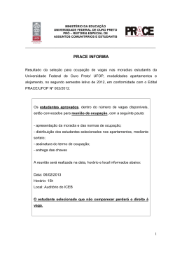Resultado final - Pr&oacute;-reitoria de Assuntos Comunit&aacute;rios e Estudantis