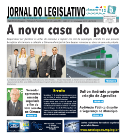 06 Sete Lagoas, 30/09 a 31/10/2013 JORNAL DO LEGISLATIVO