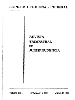 supremo tribunal federal revista trimestral jurisprudência