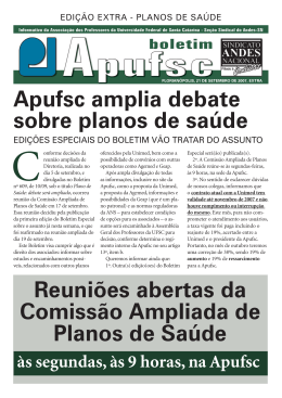 Reuniões abertas da Comissão Ampliada de Planos de