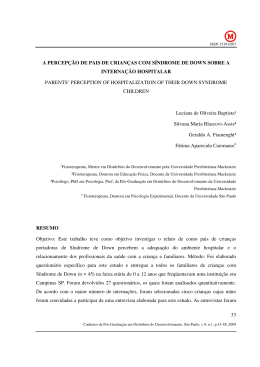 33 A PERCEP&Ccedil;&Atilde;O DE PAIS DE CRIAN&Ccedil;AS COM