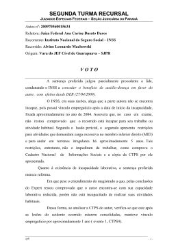 SEGUNDA TURMA RECURSAL - Justiça Federal do Paraná