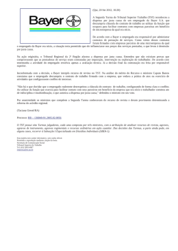 (Qui, 20 Set 2012, 10:20) A Segunda Turma do Tribunal