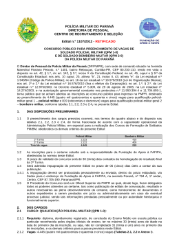 Edital - Funda&ccedil;&atilde;o de Apoio &agrave; UNESPAR