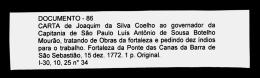 DOCUMENTO - 86 CARTA de Joaquim da Silva Coelho ao