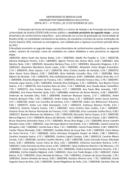 Resultado provis&oacute;rio da segunda etapa prova dissertativa de