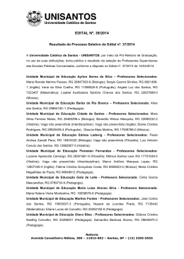 EDITAL Nº. 39/2014 - Universidade Católica de Santos