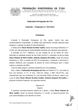 Contrato-programa nº 03/2014 - Federação Portuguesa de Tiro