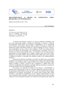 (re)conhecer-se. o brado da literatura afro