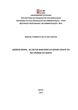 ass&eacute;dio moral no setor banc&aacute;rio da regi&atilde;o oeste do rio