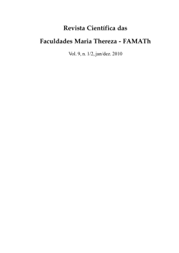 Revista Cient&iacute;fica das Faculdades Maria Thereza