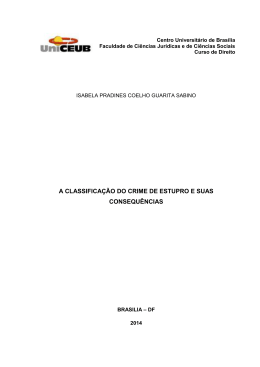a classifica&ccedil;&atilde;o do crime de estupro e suas consequ&ecirc;ncias