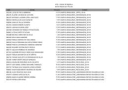 IFTO - EDITAL N&ordm; 08/2012 NOTA PROVA DE T&Iacute;TULOS INSC NOME