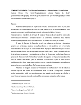 SEMANA DE GEOGRAFIA - Observatorio Geogr&aacute;fico