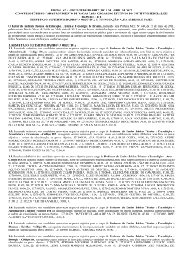 edital n.&ordm; 4 - drgp/prdi/ifb-ebtt, de 4 de abril de 2012 concurso