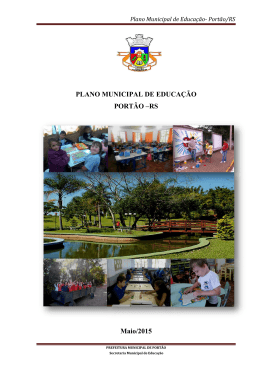 Plano Municipal de Educa&ccedil;&atilde;o- Port&atilde;o/RS