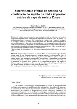 Sincretismo e efeitos de sentido na constru&ccedil;&atilde;o - ALPHA
