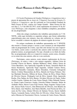 editorial - CiFEFiL - Círculo Fluminense de Estudos Filológicos e
