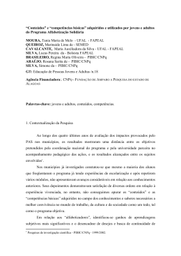 &ldquo;Conte&uacute;dos&rdquo; e &ldquo;compet&ecirc;ncias b&aacute;sicas&rdquo; adquiridos e utilizados por