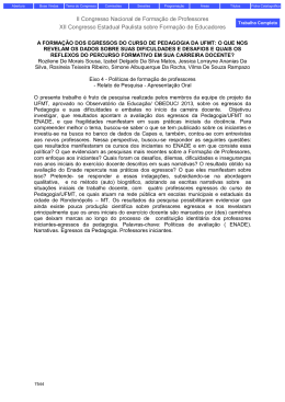 II Congresso Nacional de Forma&ccedil;&atilde;o de Professores XII Congresso