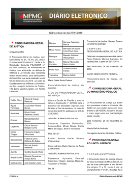 Di&aacute;rio oficial do dia 27/11/2010 PROCURADORA