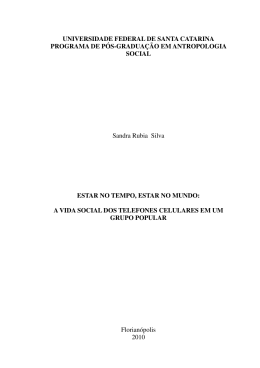 Estar no tempo, estar no mundo: a vida social dos telefones