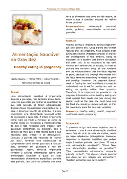 Revista Percursos n19_Alimentação Saudável na Gravidez