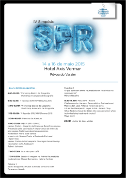 &bull; DIA 14 DE MAIO (QUINTA) &bull; 8.00-12.00h Workshop