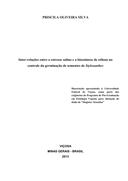INTER-RELA&Ccedil;&Otilde;ES ENTRE O ESTRESSE SALINO E A