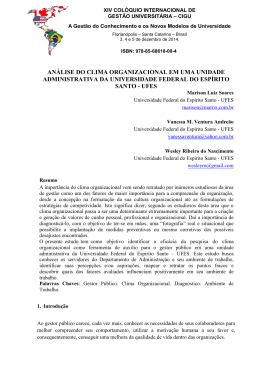 an&aacute;lise do clima organizacional em uma unidade administrativa da