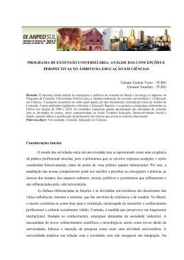 PROGRAMA DE EXTENS&Atilde;O UNIVERSIT&Aacute;RIA