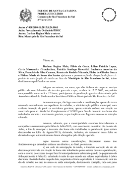 ESTADO DE SANTA CATARINA PODER JUDICI&Aacute;RIO Comarca de