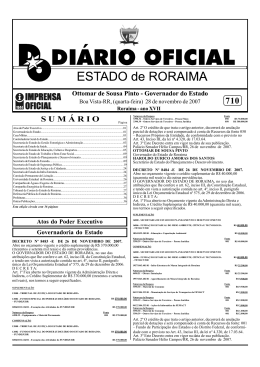 D.O.E.Nº 710.pmd - Imprensa Oficial do Estado de Roraima