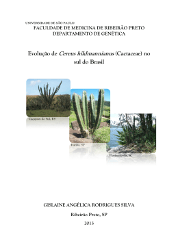 Evolu&ccedil;&atilde;o de Cereus hildmannianus (Cactaceae)