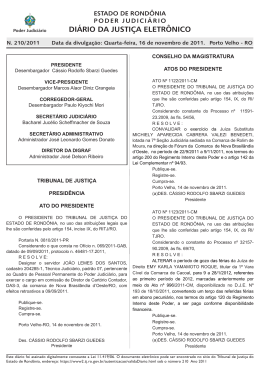 Edital n. 002/2011-PJRO - Tribunal de Justiça de Rondônia