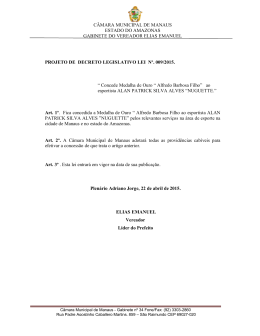 009/15 - C&acirc;mara Municipal de Manaus