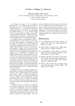 Grafos e c  odigos #%k-lineares Marcelo Muniz Silva Alves