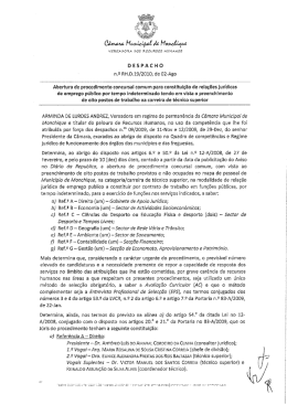 Despacho de 02 de Agosto - Câmara Municipal de Monchique
