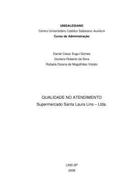 QUALIDADE NO ATENDIMENTO Supermercado