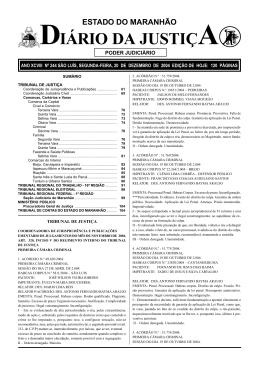 diário da justiça - Portal do Poder Judiciário do Estado do Maranhão