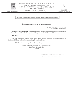 Diário 766 - Portal da Prefeitura Municipal de Mutuípe