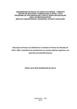 UNIVERSIDADE ESTADUAL DO OESTE DO PARAN&Aacute; &ndash; UNIOESTE