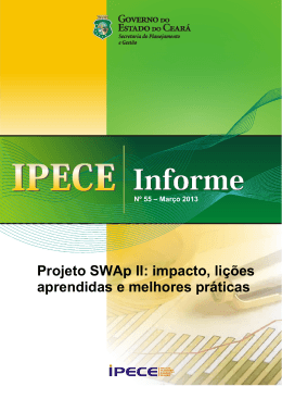 Projeto SWAp II: impacto, lições aprendidas e - Ipece