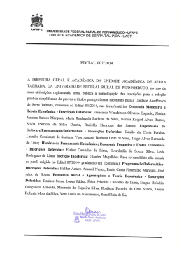 150105 UAST - Inscrições homologadas