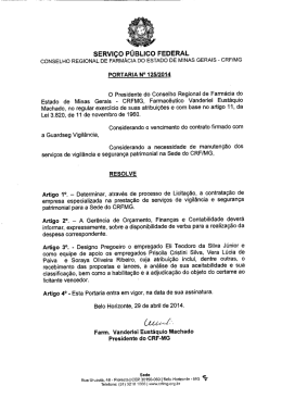 sERviÇo PÚBLICO FEDERAL