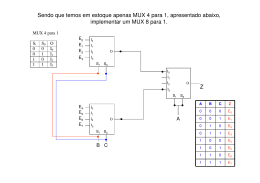 Sendo que temos em estoque apenas MUX 4 para 1, apresentado