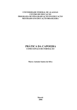 pr&aacute;tica da capoeira - Universidade Federal de Alagoas