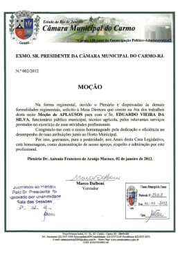 nº 002-12 Aplausos Eduardo Vieira da Silva